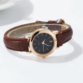 Fashion Small Dial Women Watches Casual Leather Band Quartz Watch