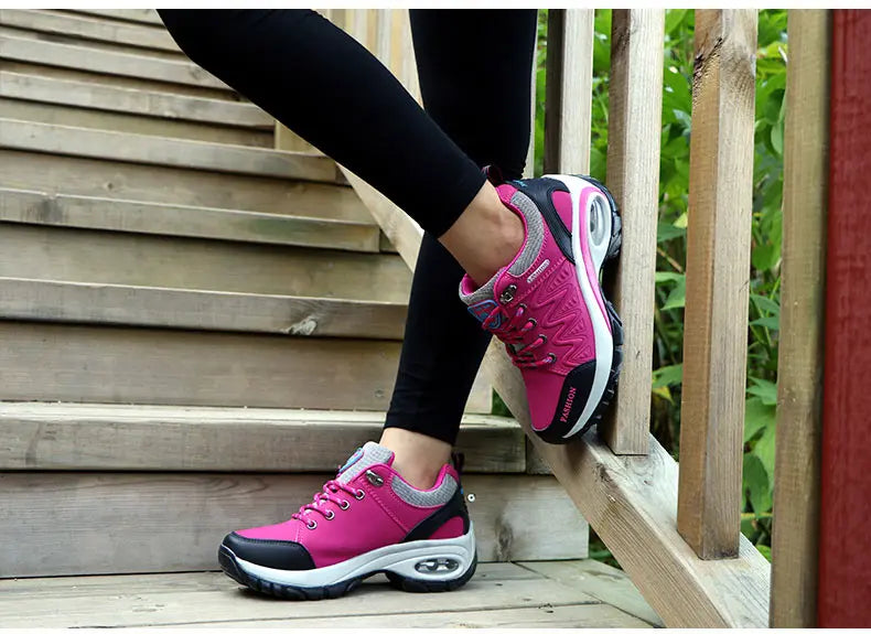 Women Sports Shoes Platform Sneakers Fashion Outdoor Hiking  Non-Slip Casual Shoes Low Top Running Shoes Women Footwear