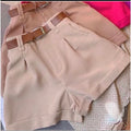 Short Feminino Alfaiataria Social com Cinto Cintura