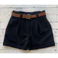 Short Feminino Alfaiataria Social com Cinto Cintura