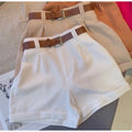 Short Feminino Alfaiataria Social com Cinto Cintura